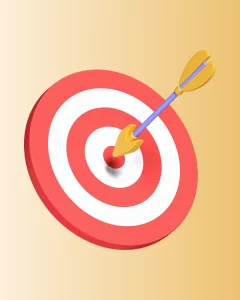 Icono de diana con flecha, claridad estratégica en coaching para mujeres profesionales y emprendedoras.